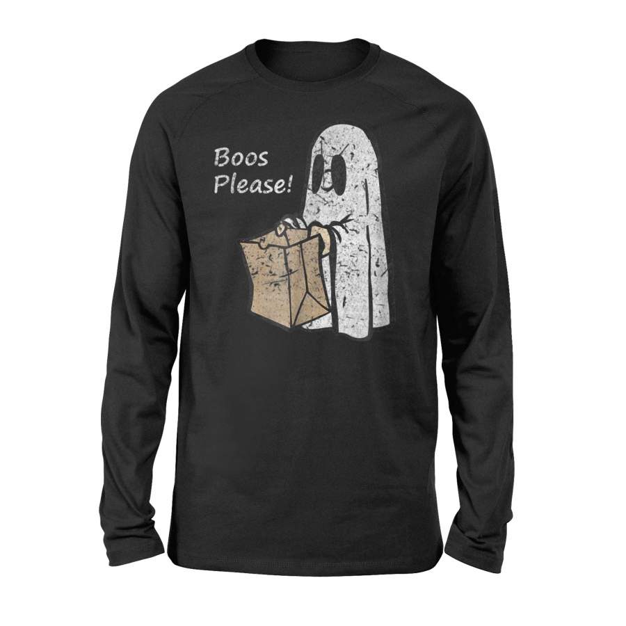 Boos Please Vintage Ghost Halloween Long Sleeve T shirt