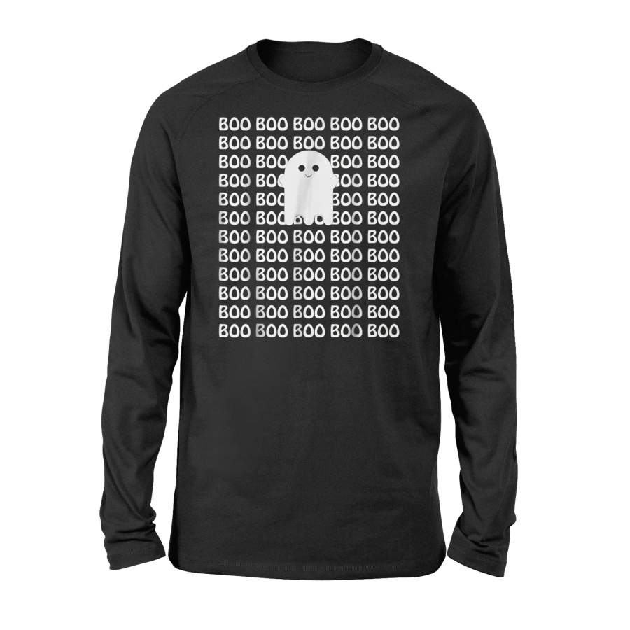 Boo Happy Ghost Halloween Long Sleeve T shirt