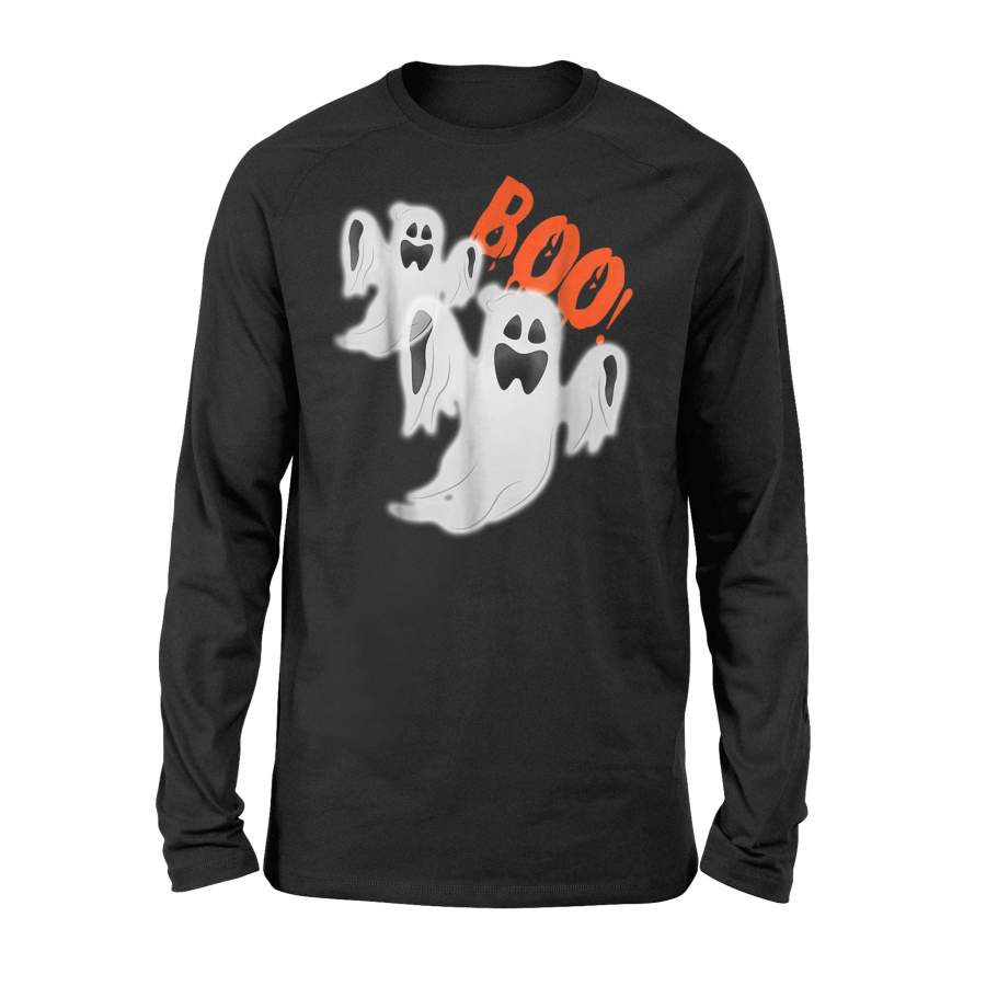 Boo Halloween Funny Ghost Halloween Long Sleeve T shirt