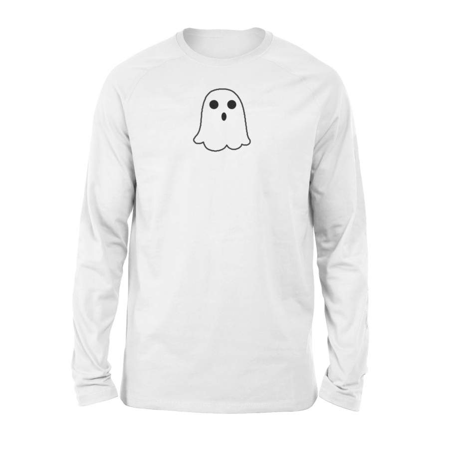 Boo Ghost Pocket Funny Halloween Long Sleeve T shirt