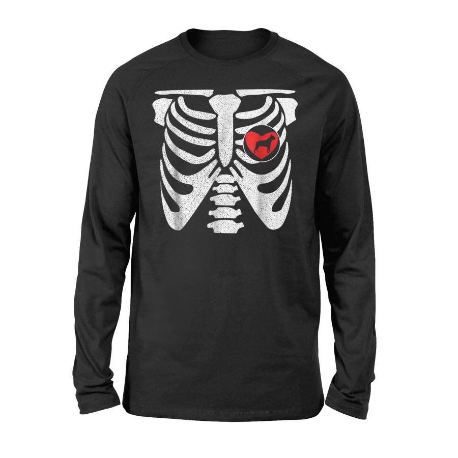 Halloween Boston Terrier Rib Cage Costume Halloween Long Sleeve T shirt