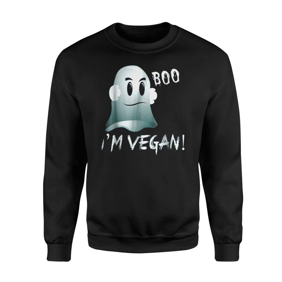 Boo I’m Vegan Halloween Ghost Funny Costume For All Halloween Sweatshirt