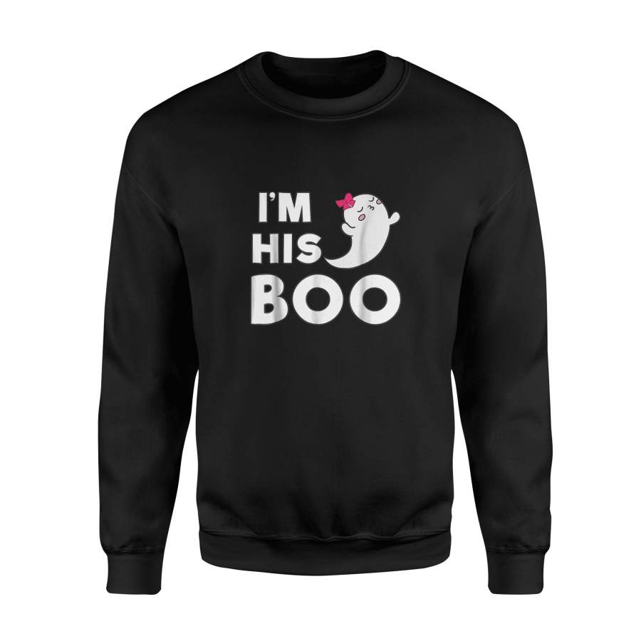 I’m His Boo Halloween Ghost Couples Matching Halloween Sweatshirt