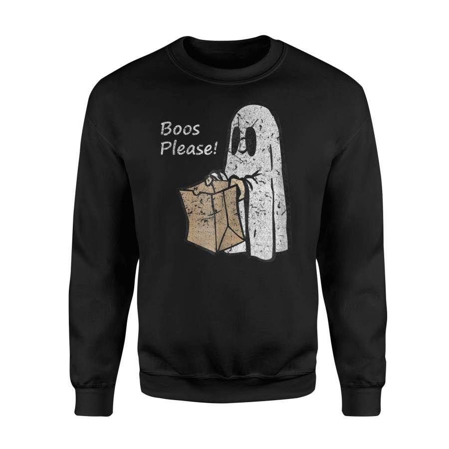 Boos Please Vintage Ghost Halloween Sweatshirt