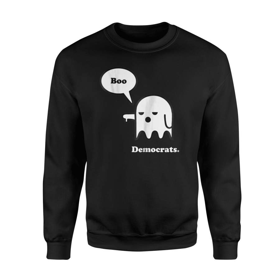 I Hate Democrats, Anti Democrat Halloween Ghost Boo Halloween Sweatshirt