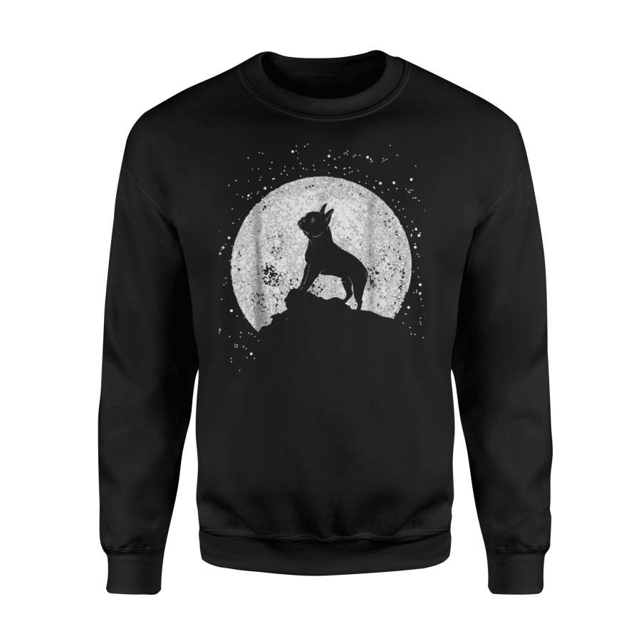 Boston Terrier And Moon Halloween Sweatshirt