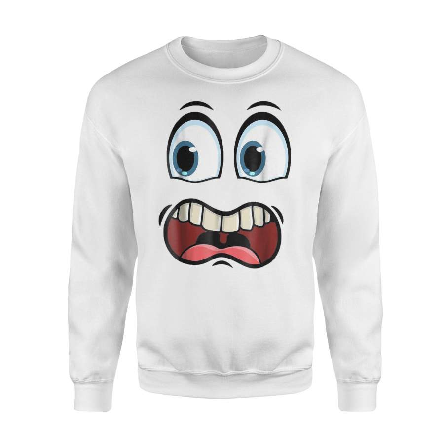 Cute Ghost Face Halloween Costume Ghoul Face Halloween Sweatshirt