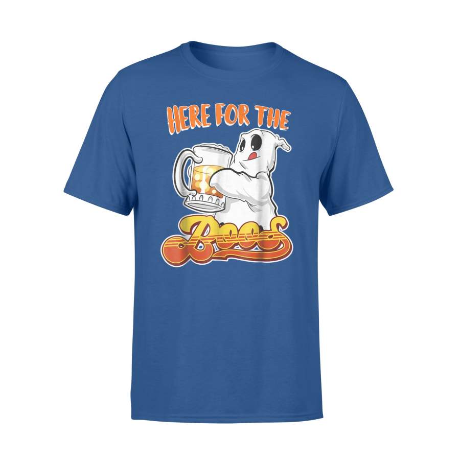 Halloween T-Shirt – Here For The Boos Halloween Ghost Drinking T-shirt