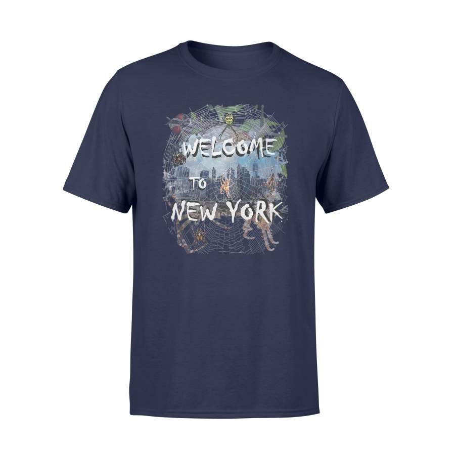 Halloween T-Shirt – Halloween Welcome To New York Spiders Web Funny Nyc T-shirt