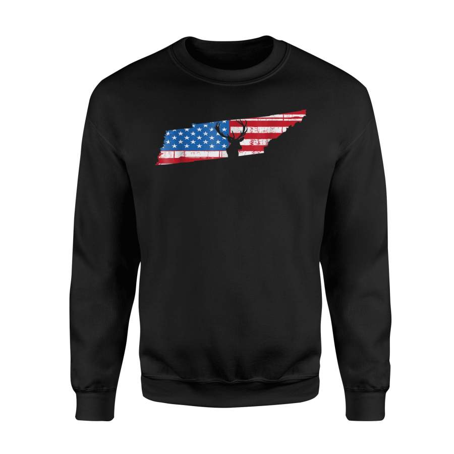 American Flag Tennessee Deer Hunting Patriotic Sweatshirt