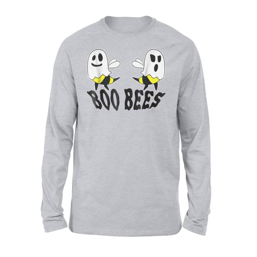 Boo Bees Halloween Ghost Bee Here For The Boos Halloween Long Sleeve T Shirt