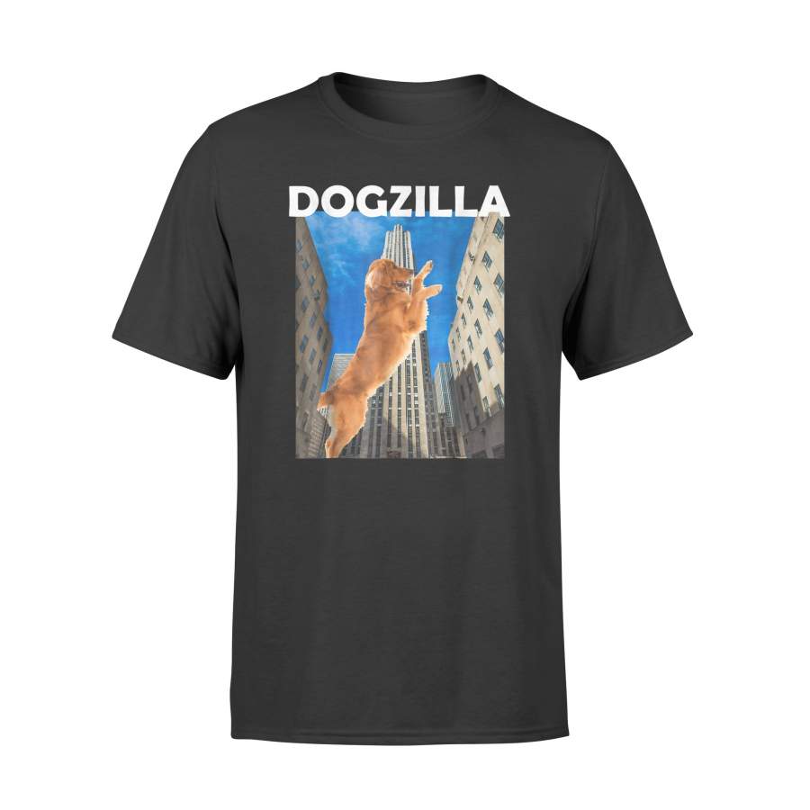 Dogzilla, Giant Golden Retriever Manhattan New York T Shirt