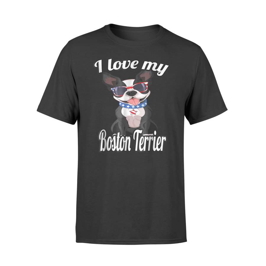 I Love My Boston Terrier Puppy T Shirt