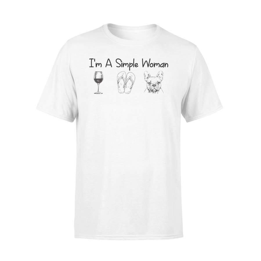 I’m A Simple Woman Flip Flops Boston Terrier Dog T Shirt