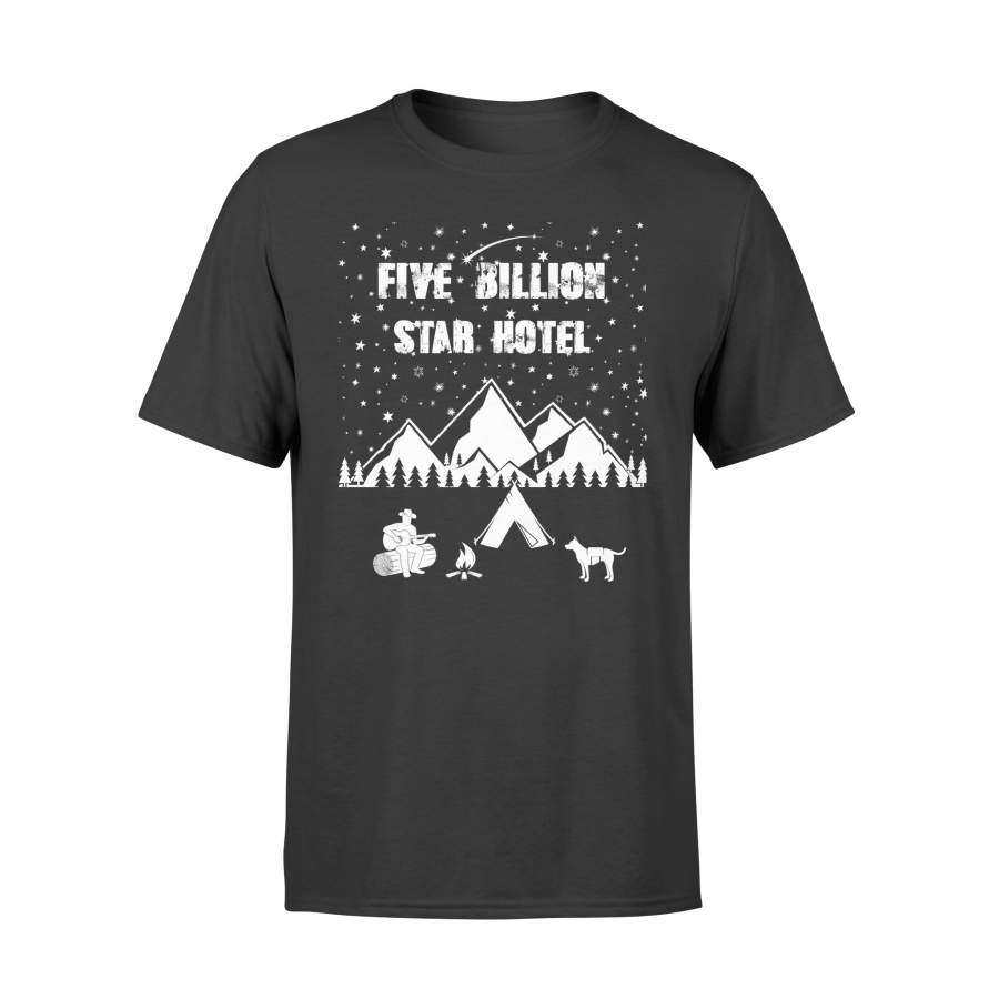 Five Billion Star Hotel Camping Black T Shirt