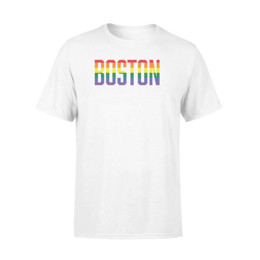 Boston LGBT Gay Rainbow Pride T Shirt