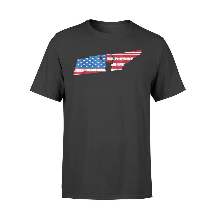 American Flag Tennessee Deer Hunting Patriotic T-Shirt