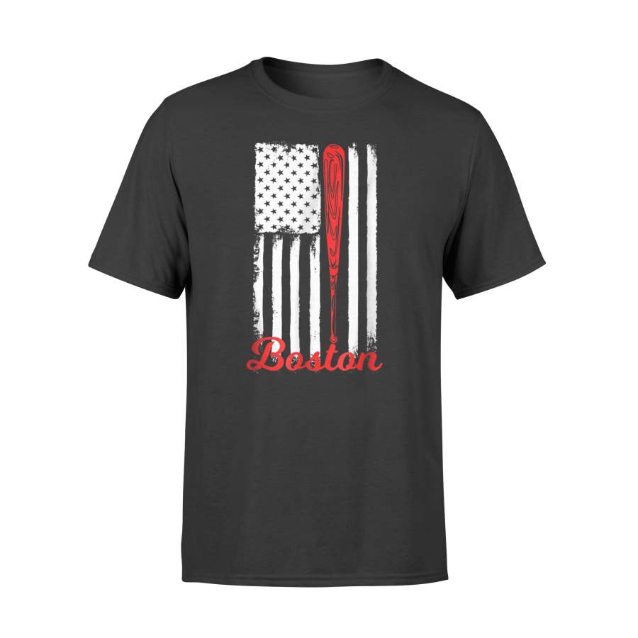 Boston Baseball American Flag T-Shirt