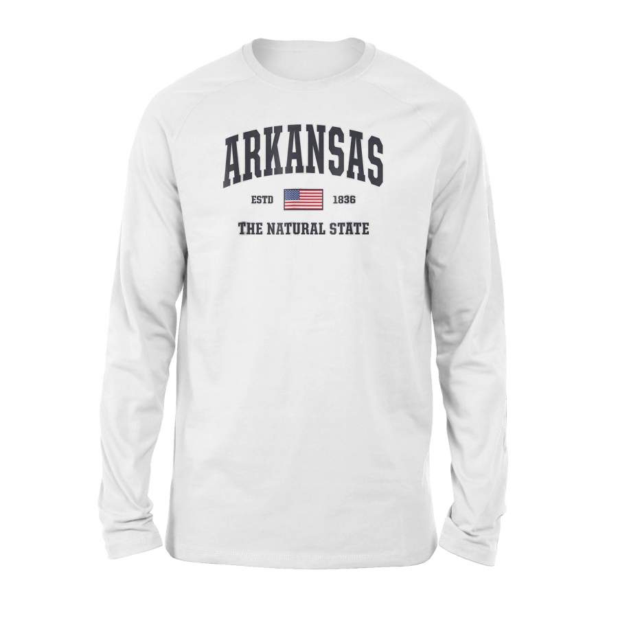 Arkansas , Patriotic American Flag Veteran Gifts Usa Premium Long Sleeve T-Shirt