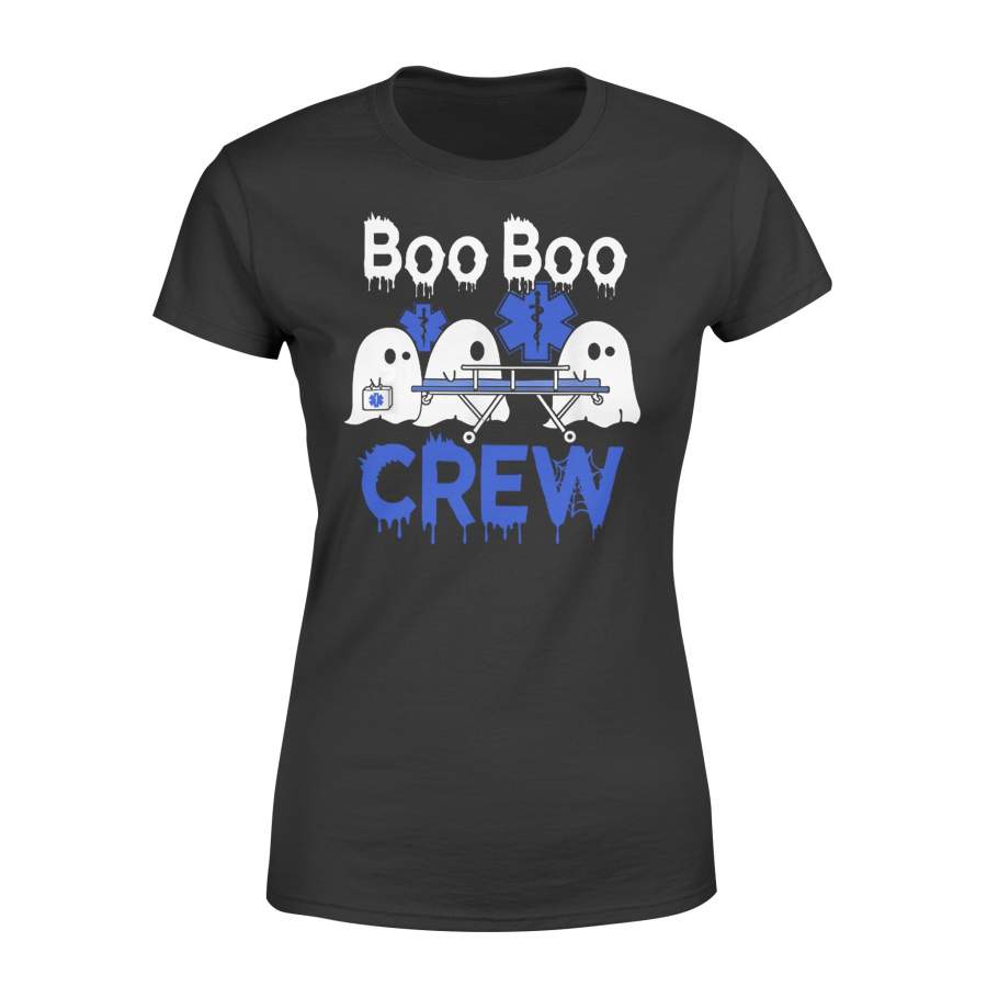 Boo Boo Crew Ghost Paramedic EMT EMS Nurse Halloween T Shirt – Standard Women’s T-shirt