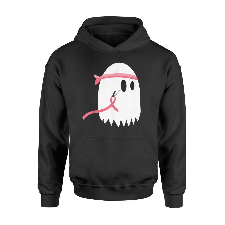 In October We Wear Pink Ribbon Ghost Boo Halloween Gift T-Shirt – Standard Hoodie