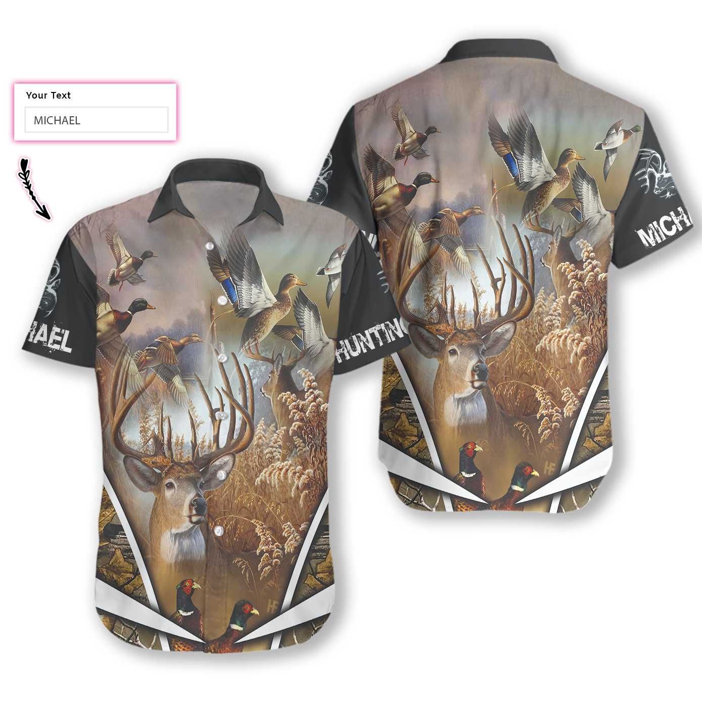 Personalized Name Hunting EZ26 2512 Custom Hawaiian Shirt