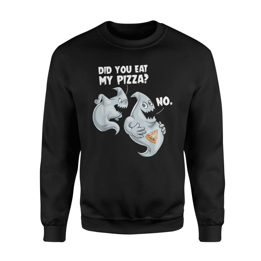 Halloween T-Shirt Ghost Pizza Halloween T Shirt – Standard Fleece Sweatshirt