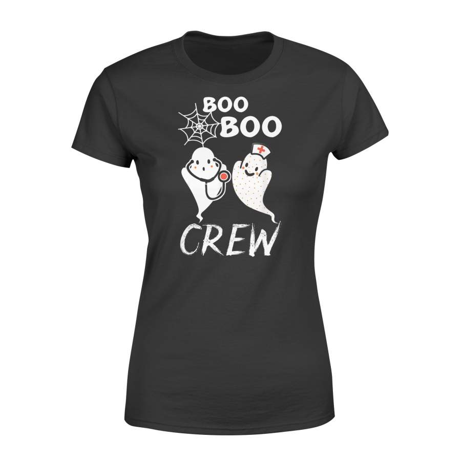 Boo Boo Crew Ghost Nurse Costume Halloween T-Shirt – Standard Women’s T-shirt