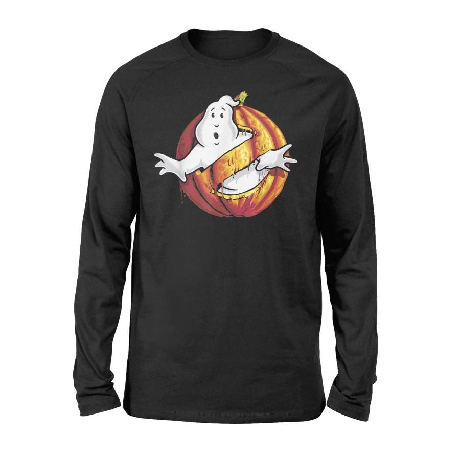 Halloween T-Shirt Ghost Busters Pumpkin T-Shirt – Standard Long Sleeve