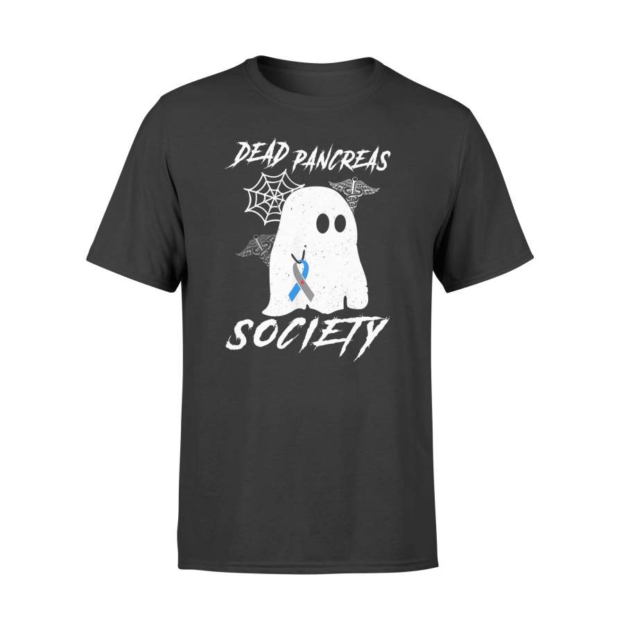 Diabetes Awareness Dead Pancreas Society Halloween Ghost T-Shirt – Standard T-shirt