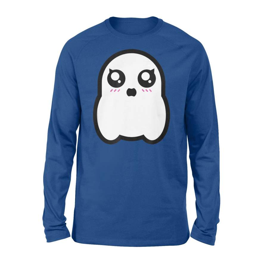 Halloween T-Shirt Cute Ghost T-Shirt Kawaii Halloween Boo – Standard Long Sleeve