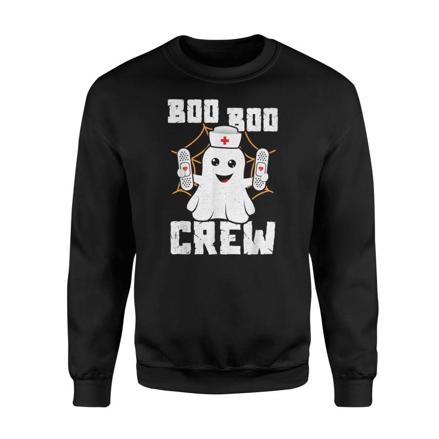 Boo Boo Crew T Shirt Ghost Nurse Halloween T-Shirt – Standard Fleece Sweatshirt