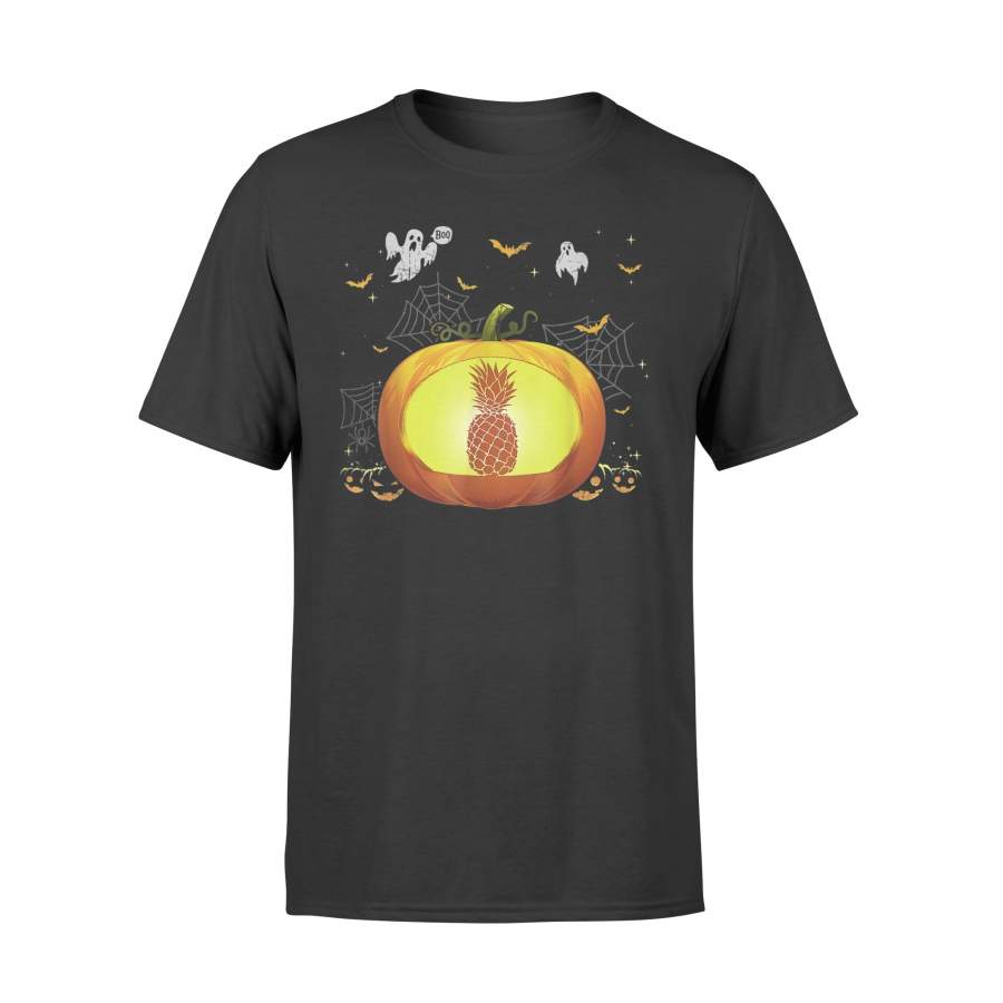 Halloween T Shirt Pineapple Pumpkin With Ghost T-Shirt – Standard T-shirt