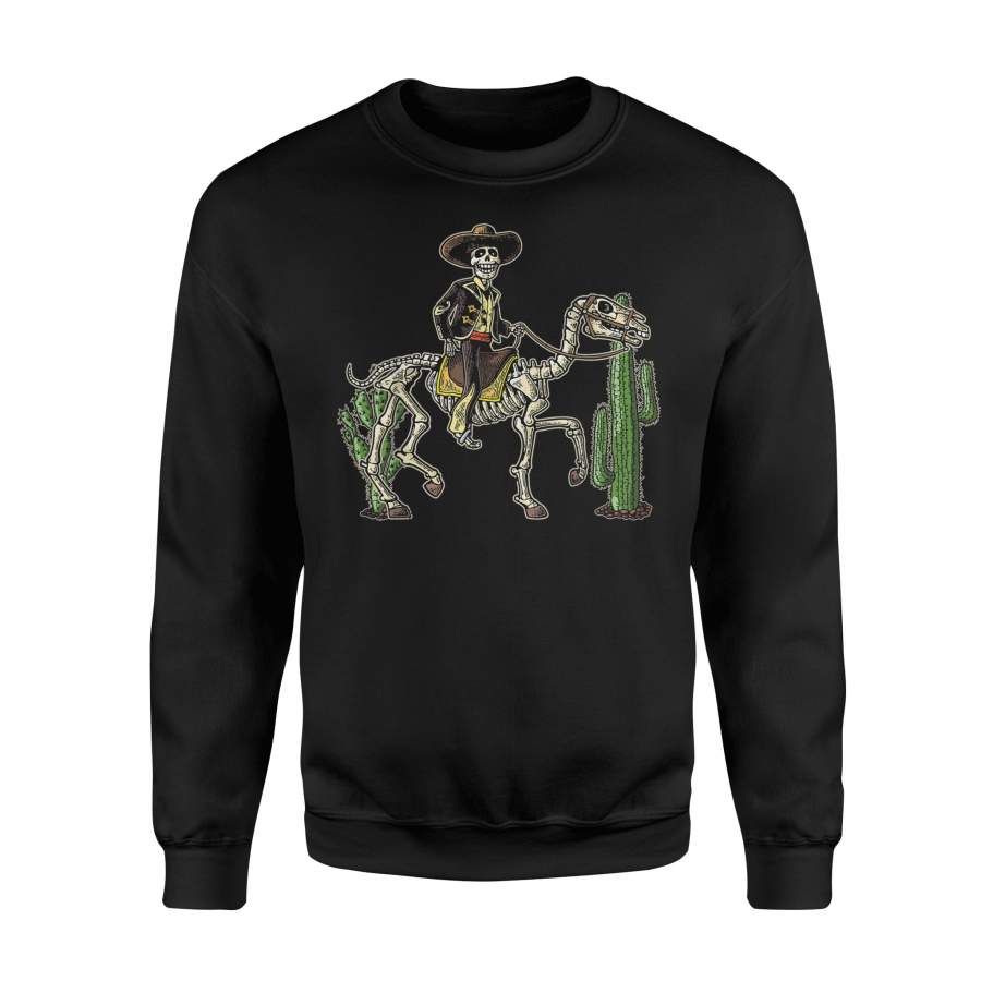 Halloween T Shirt Day of the Dead Halloween Ghost Rider T-Shirt – Standard Fleece Sweatshirt