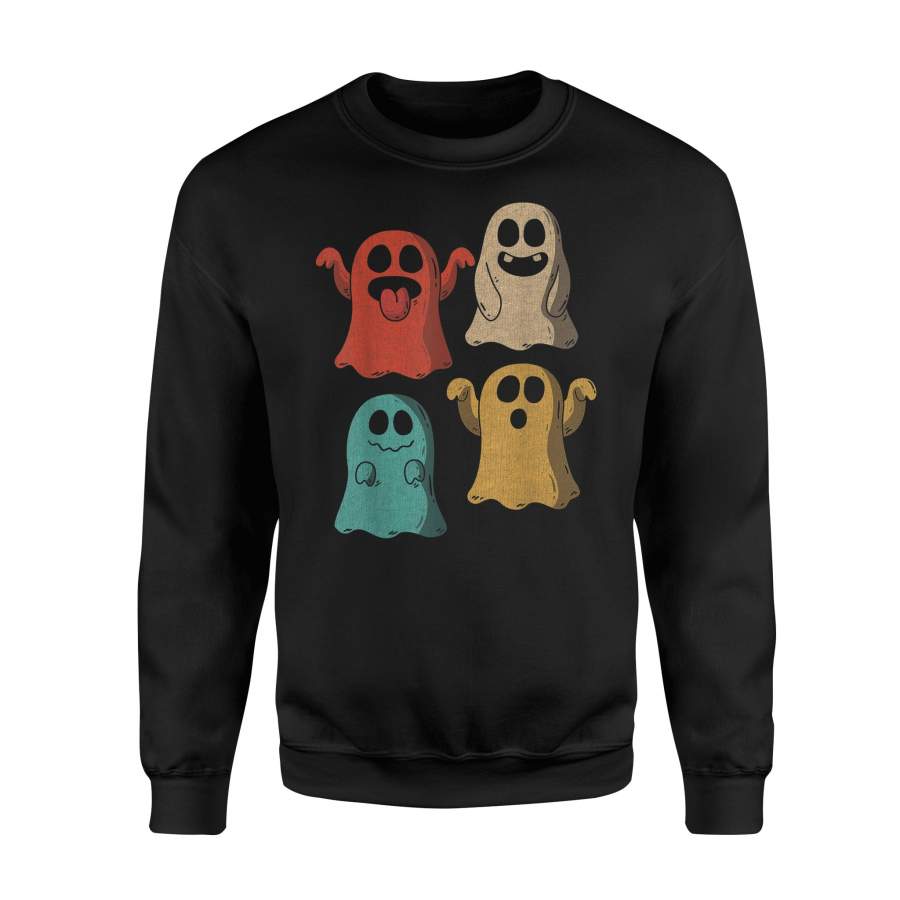 Halloween T Shirt Vintage Ghost Halloween T Shirt – Standard Fleece Sweatshirt