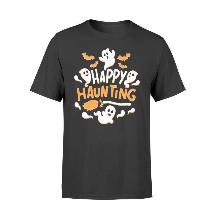 Halloween Tshirt Ghost Happy Haunting Tshirt – Standard T-shirt