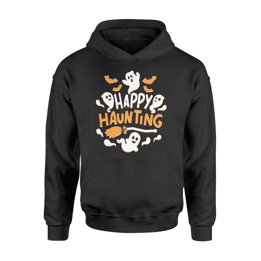 Halloween Tshirt Ghost Happy Haunting Tshirt – Standard Hoodie