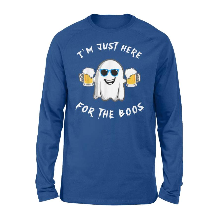 I’m just here for the boos Tshirt – Halloween Tshirt Ghost And Beer – Beer Tshirt – Standard Long Sleeve