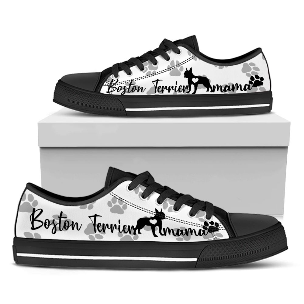 Boston Terrier Low Top Shoes 11 NDS0196