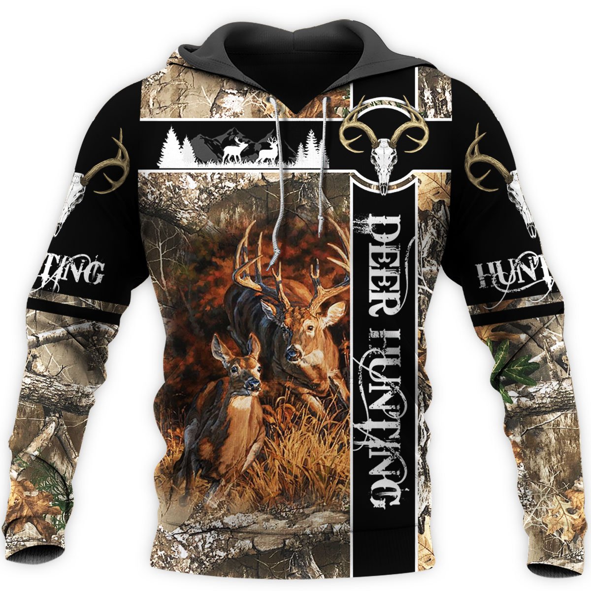 Deer Hunting Camo 3D All Over Print | Hoodie | Unisex | Full Size | Adult | Colorful | HT5566