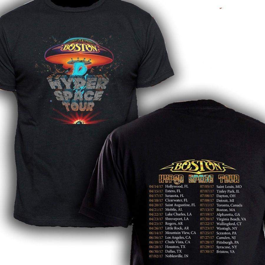 Hot Boston Band Hyper Space Tour Dates Different Styles Men’S Short Sleeved Cotton T-Shirt