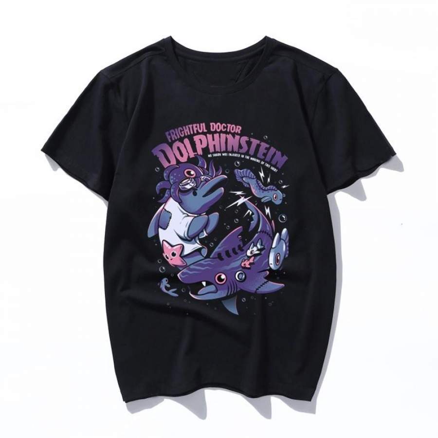 doc dolphinstein T Shirt Black Tshirt Women Summer Casual Short Sleeve O-neck Fashion T-shirts