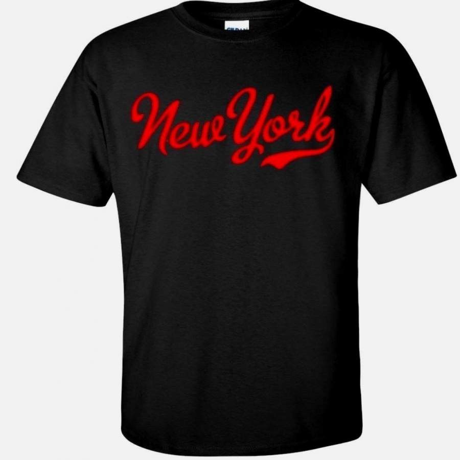 New York State T Shirt for Men Black