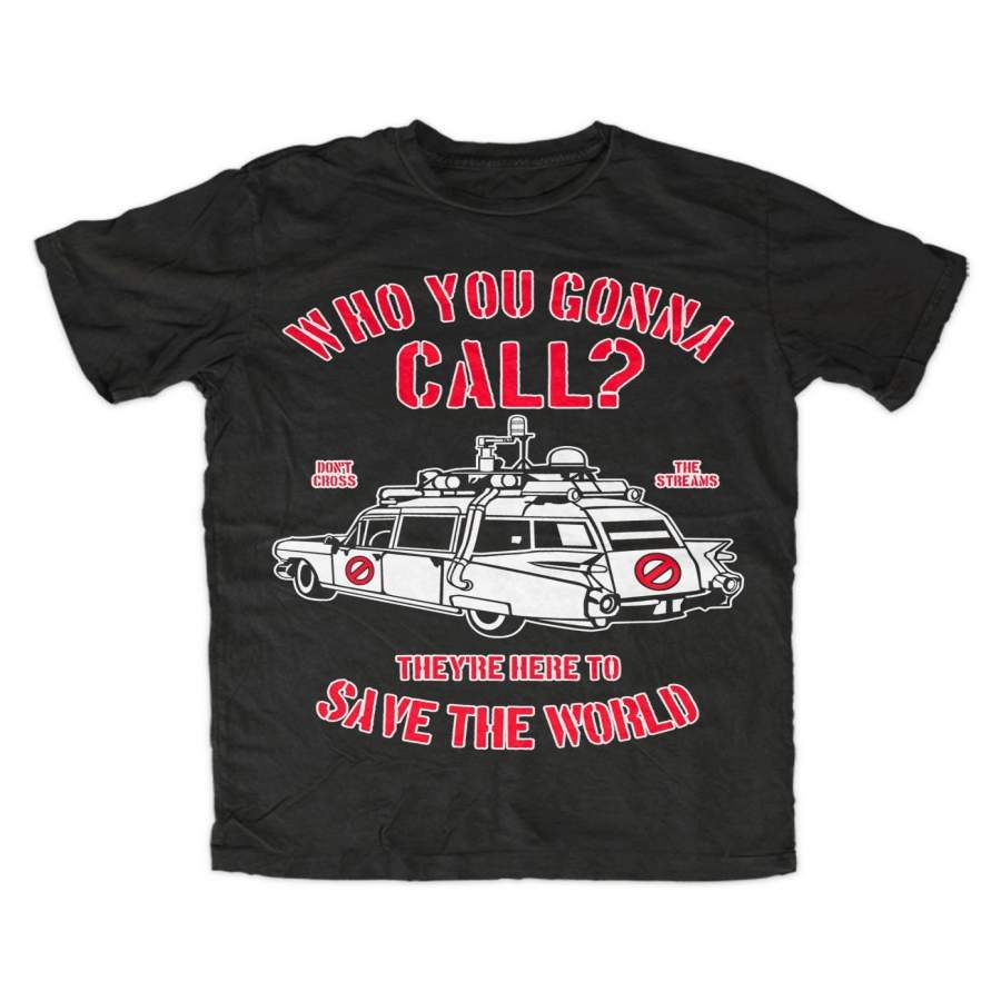 Ghostbusters Car Premium Tshirt Neu Kult Der 80 Jahre Geisterj?ger Slimer