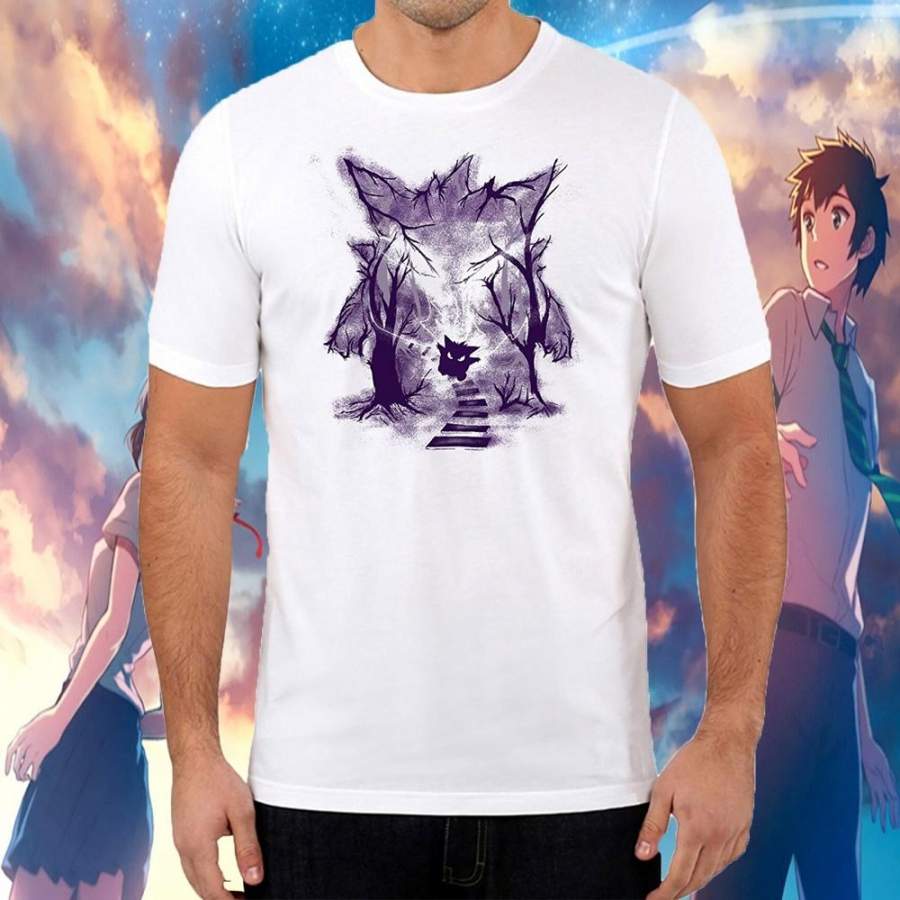 Gengar Ghost Pokemon Inspired Mens Gaming T-Shirt