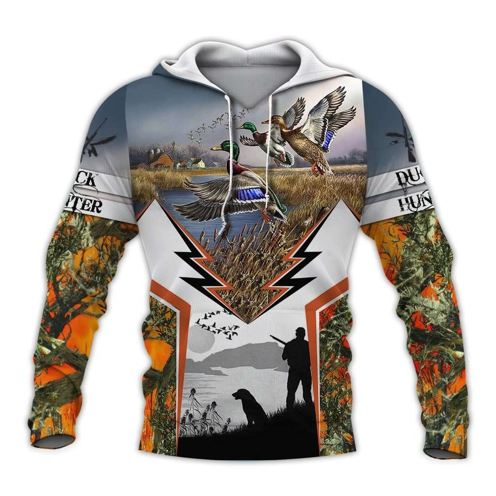 Duck Hunting Camo 3D All Over Print | Hoodie | Unisex | Full Size | Adult | Colorful | HT5587