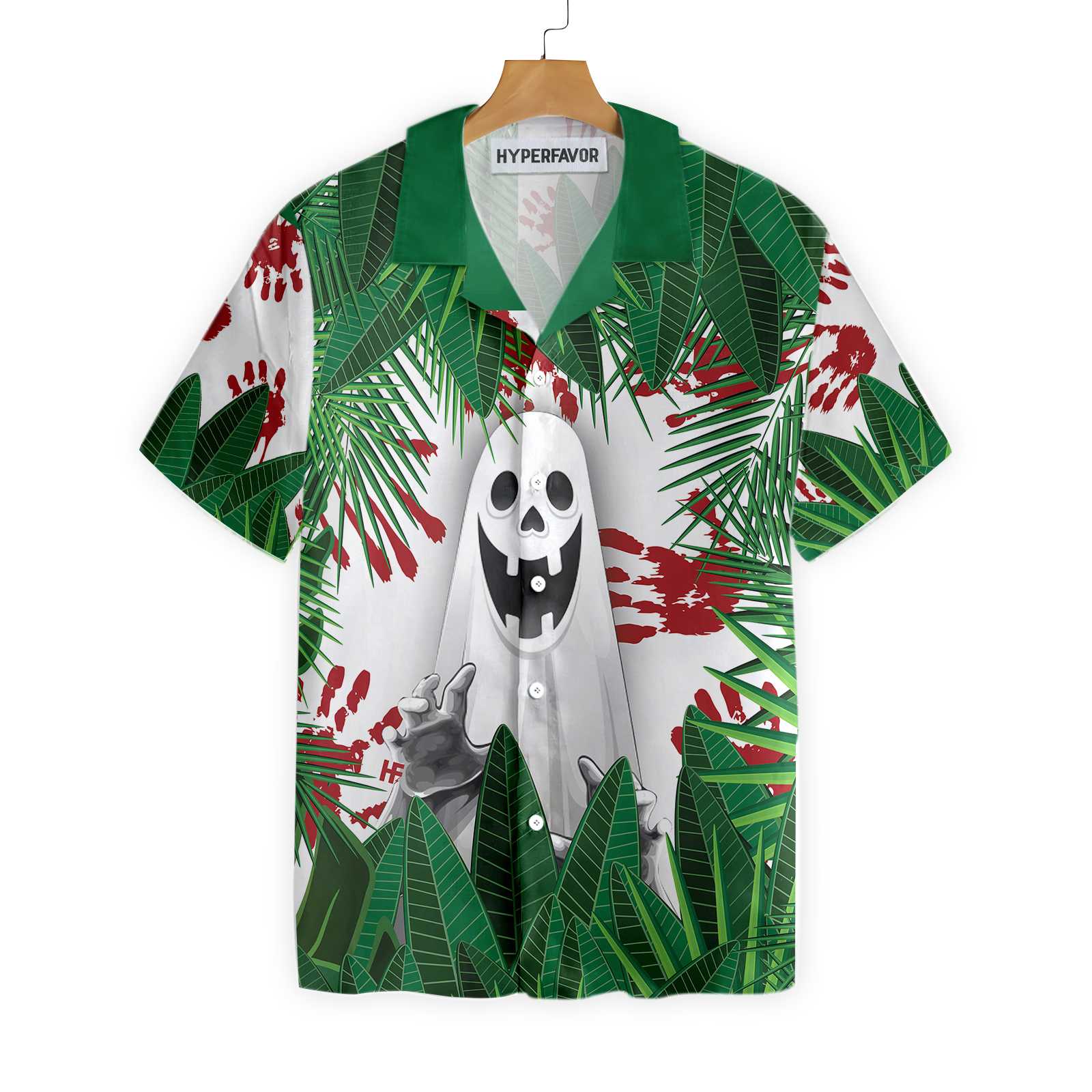 Ghost In The Bushes Halloween Hawaiian Shirt, Unique Halloween Shirt For Men And Women