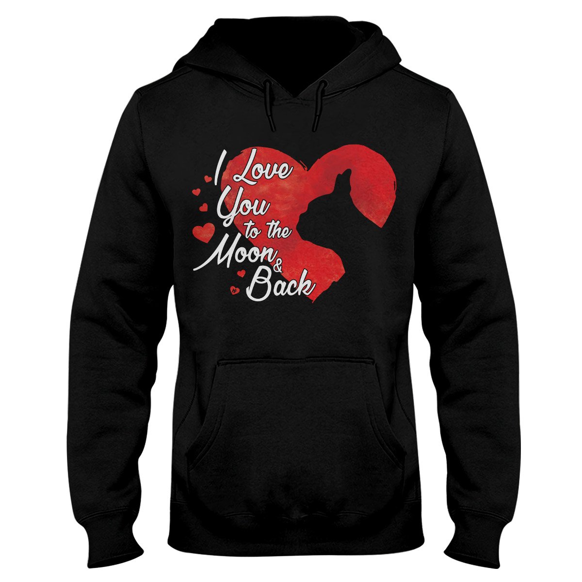 Boston Terrier Heart I Love You To The Moon And Back Ez07 1609 Hoodie