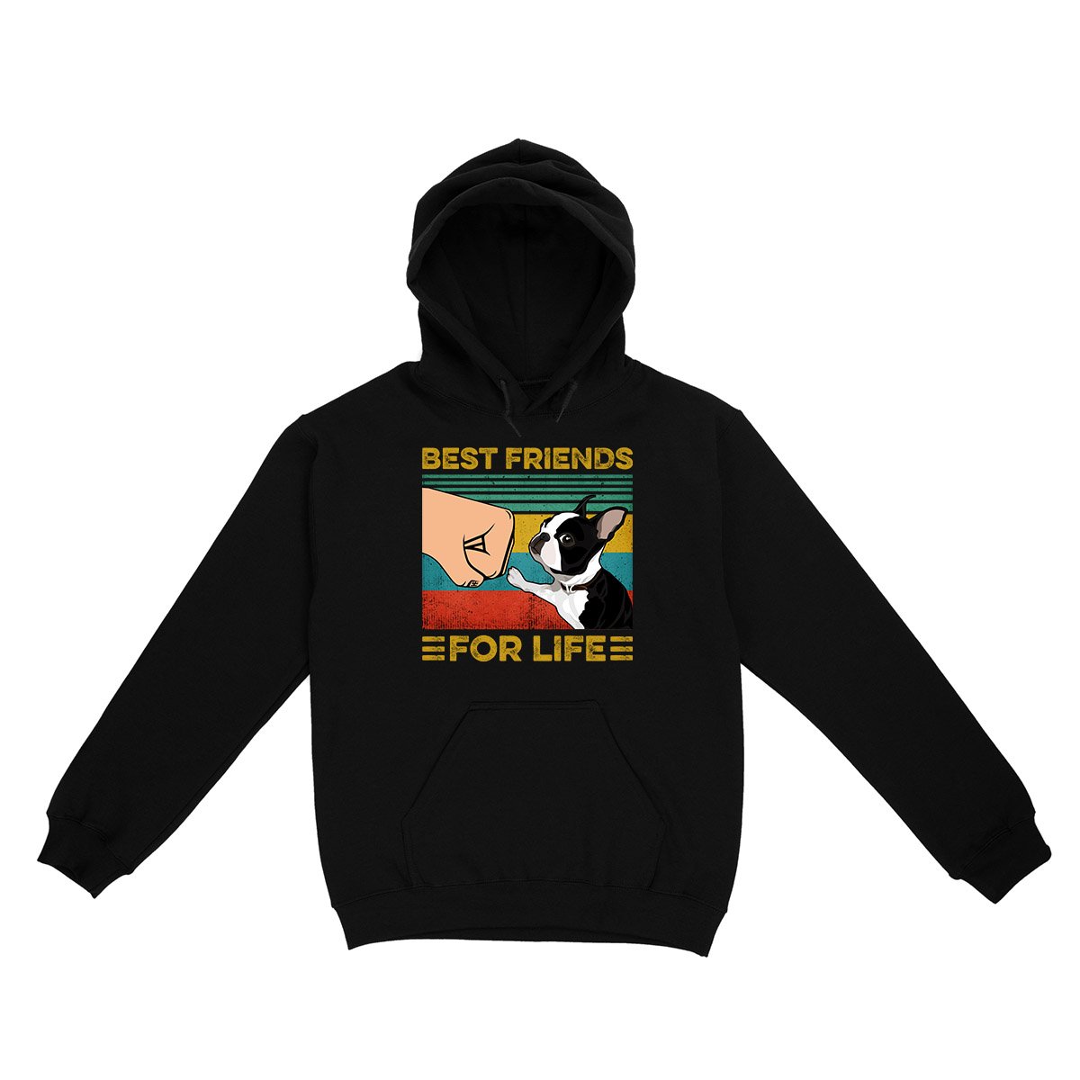 Boston Terrier Best Friends For Life 01 Ez03 1104 Hoodie