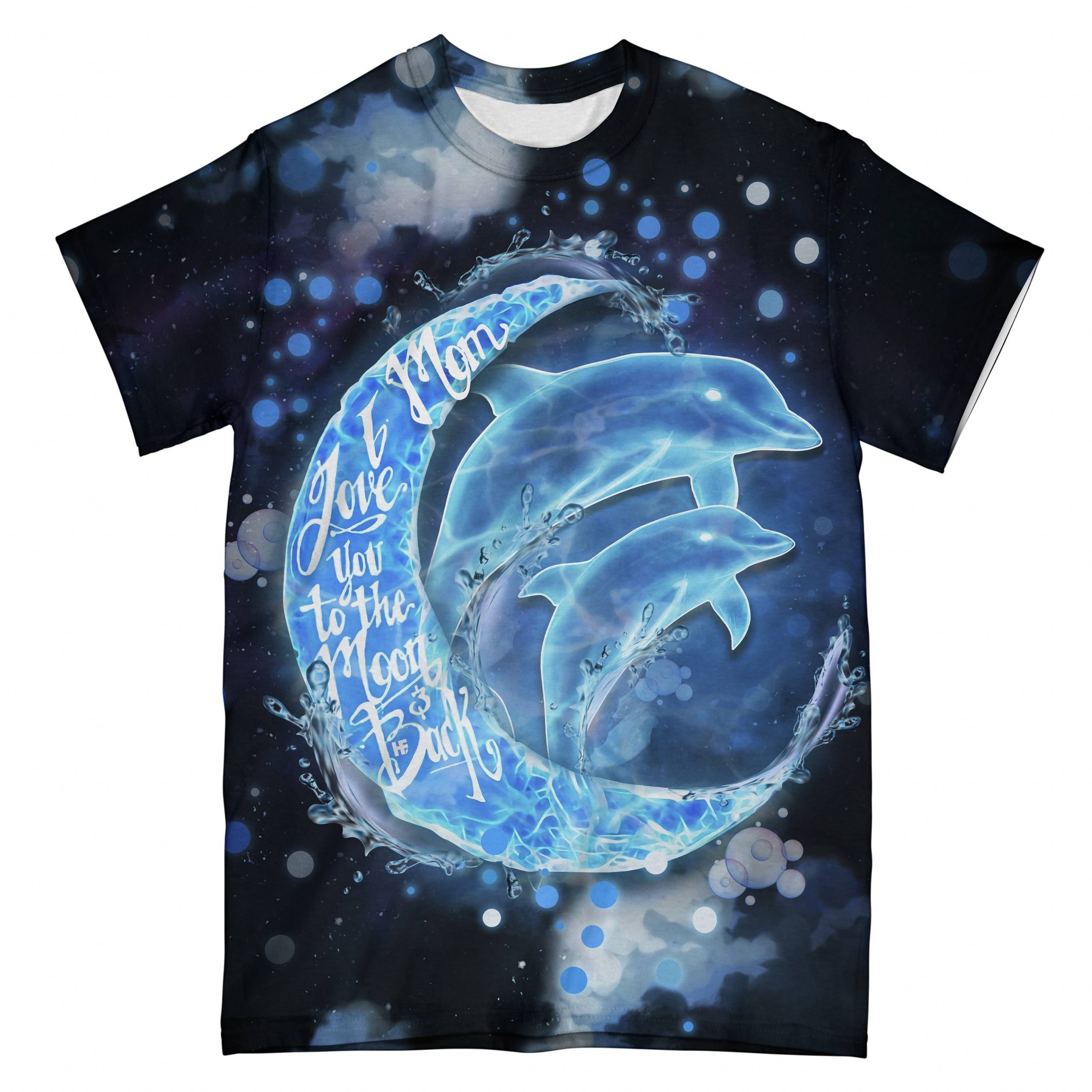 Dolphins Love Mom To The Moon And Back Ez08 0804 All Over T-Shirt